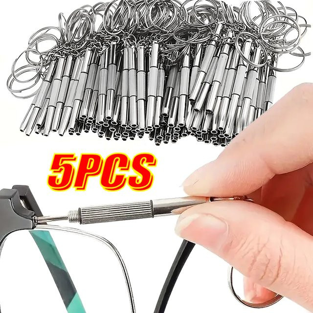 KAMMPT Reparaturset Brillenschraubendreher Edelstahl, silver, 5/10 Stück - Bild 1