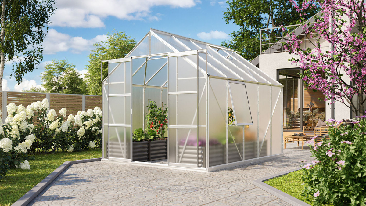 Vitavia Gewächshaus Jupiter 8300 aus Aluminium Eloxiert mit Polycarbonat-Verglasung, 8,3 m² - Bild 3