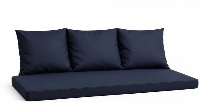 Setgarden Mix-Techno Gartenkissen für Polyrattan Möbel, 1tlg. Marine Blau, B/T/H: 160 x 50 x 50 cm - Bild 1