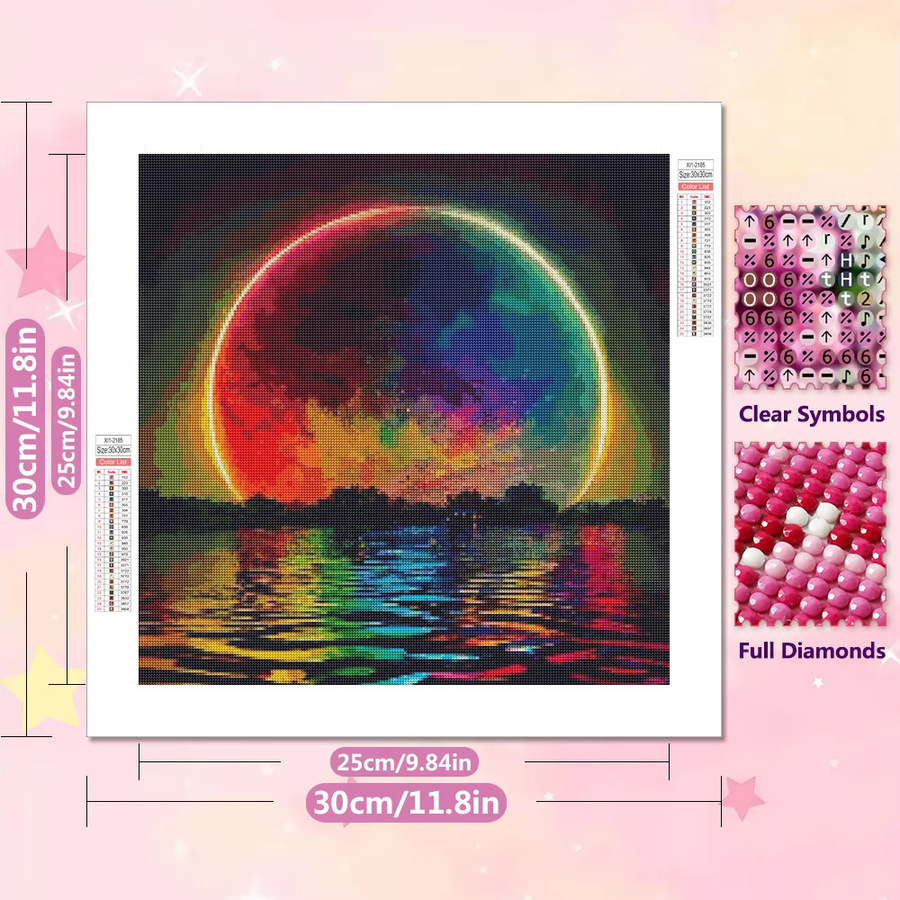 EverShine DIY 5D Diamantmalerei Seelandschaft als modernes Mosaik-Stickerei-Set in Multicolour, B/T/H: 20 x 20 x 20 cm - Bild 2