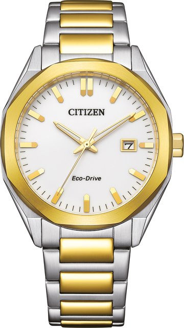 Citizen Armbanduhr, Solar, Edelstahl, Weiß, 38 mm, Herren - Bild 1