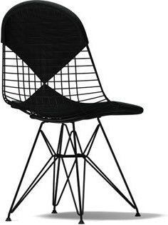 Vitra Wire Chair Dkr 2 aus lackiertem Stahl in Schwarz - Bild 1