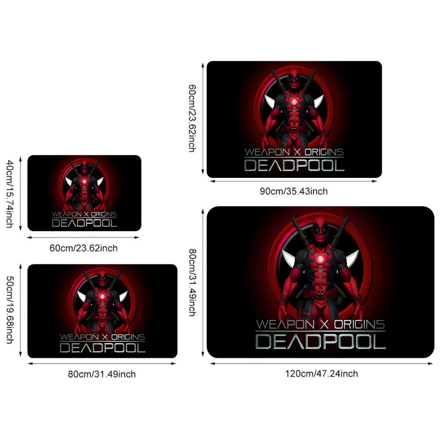 Beast Kingdom Deadpool Cartoon-Design Fleece-Fußmatte in Multicolour - Bild 2