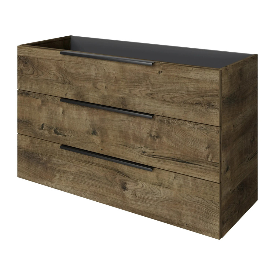 Pelipal Waschbeckenunterschrank Quantum 07 Eiche Ribbeck Quer mit 3 Auszügen, Breite: 120 cm, Höhe: 43 cm, Tiefe: 72 cm - Bild 2