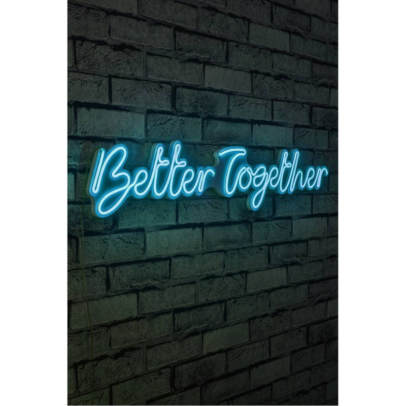 Opviq LED-Wandleuchte in Blau aus PVC, B/H/T: 84 x 16 x 2 cm - Bild 2