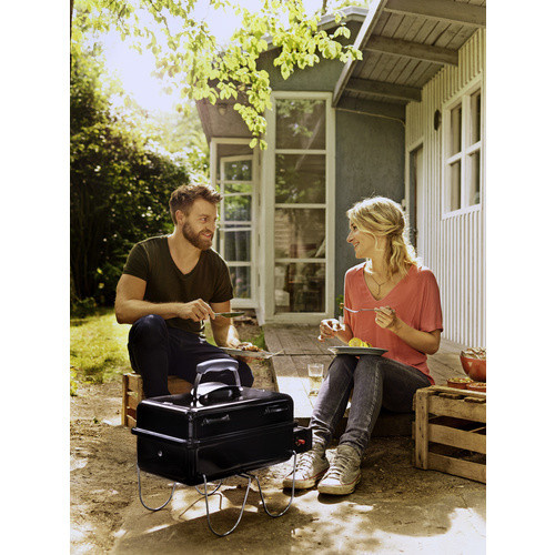 Weber Gasgrill Go-Anywhere in Schwarz mit Piezo-Zündung und Tragegriff - Bild 3