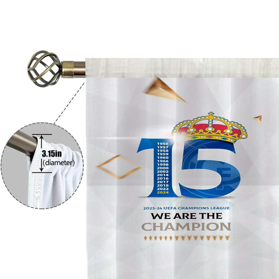 Verdunkelungsvorhänge R-real M-madrid Cf Set aus 2 Stück für Wohnzimmer und Schlafzimmer, Breite: 96 cm, Höhe: 183 cm - Bild 2