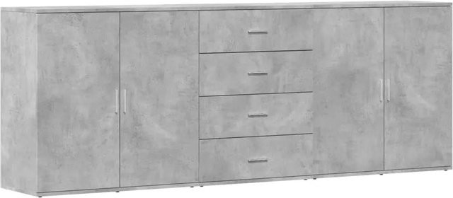 3er-Set vidaXL Sideboards aus Holzwerkstoff in Betongrau matt - Bild 1