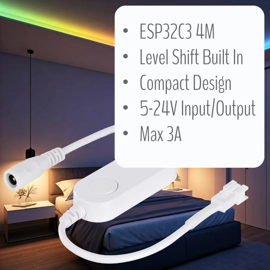 IoTorero WLED DC 5V-24V Controller für einfach adressierbare LED-Streifen WS2811 WS2812B WS2814 WS2815 kompatibel mit Home Assistant - Bild 2