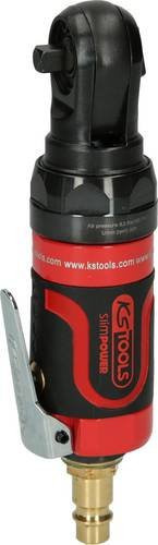 KS Tools 1/4" SlimPOWER Mini-Druckluft-Umschaltratsche in Rot mit 6.3 bar - Bild 1