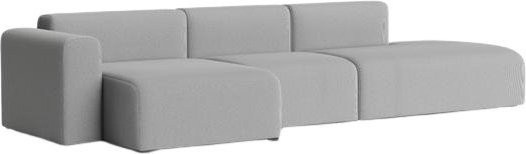 HAY Mags 3-Sitzer Sofa Kombination mit Low Armrest in Grau, Links konfiguriert - Bild 1