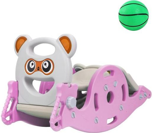 Longarner trading Indoor Baby Plastikrutsche 4-in-1 Kinderschaukelspielzeug, Bunt / Mehrfarbig - Bild 1