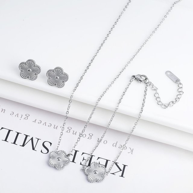 Lucky Star Jewelry Schmuck-Set, 18 Karat vergoldet, Edelstahl, Weiß, Zirkonia, Damen - Bild 1
