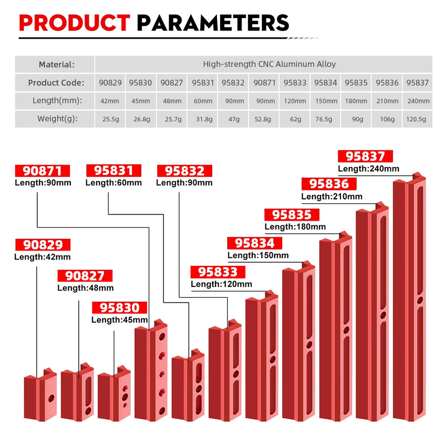 EYSDON Schnellwechsel-Schwalbenschwanzplatte für die Teleskopmontage aus CNC-Aluminiumlegierung in Rot - Bild 2