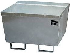 Auffangwanne BAUER AO-1 aus Stahl, verzinkt, Farbe: silver, B/T/H: 80,0 x 80,0 x 54,5 cm, Volumen: 229 l - Bild 1
