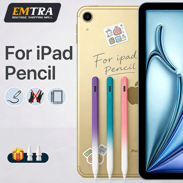 EMTRA Eingabestift für iPad mit Neigungsfunktion und Handflächenabweisung, magnetisch, kompatibel mit iPad Pro, Air und Mini (2018–2025) zum Zeichnen - Bild 1