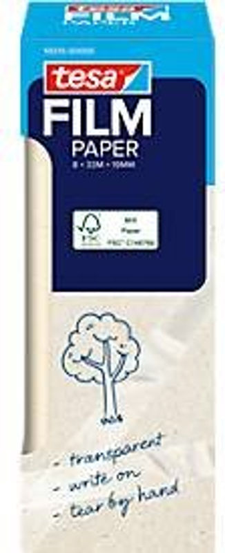 tesafilm® Paper Klebefilm von Tesa in Transparent, 8 Rollen, Breite: 19 mm, Länge: 33 m - Bild 2