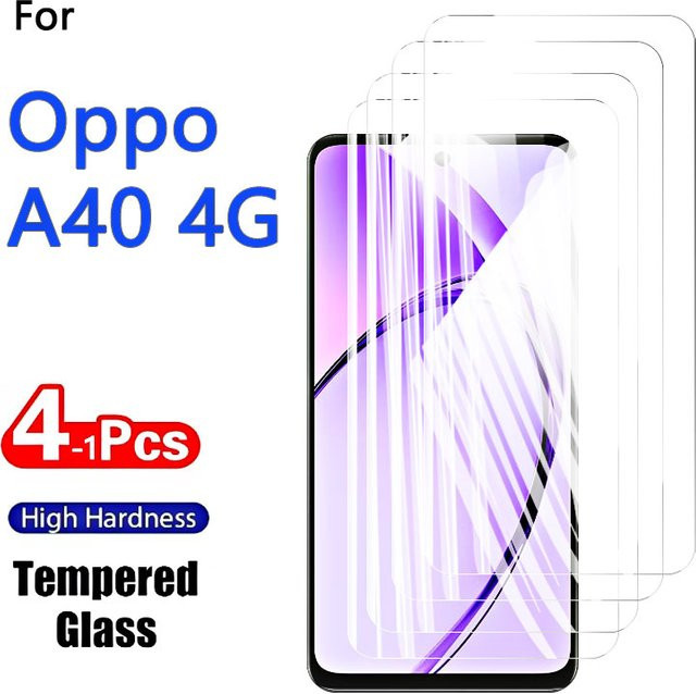 Displayschutzfolien aus gehärtetem Glas für Oppo A40 4G, 6,67 Zoll, transparent, kratzfest und fingerabdruckresistent - Bild 1