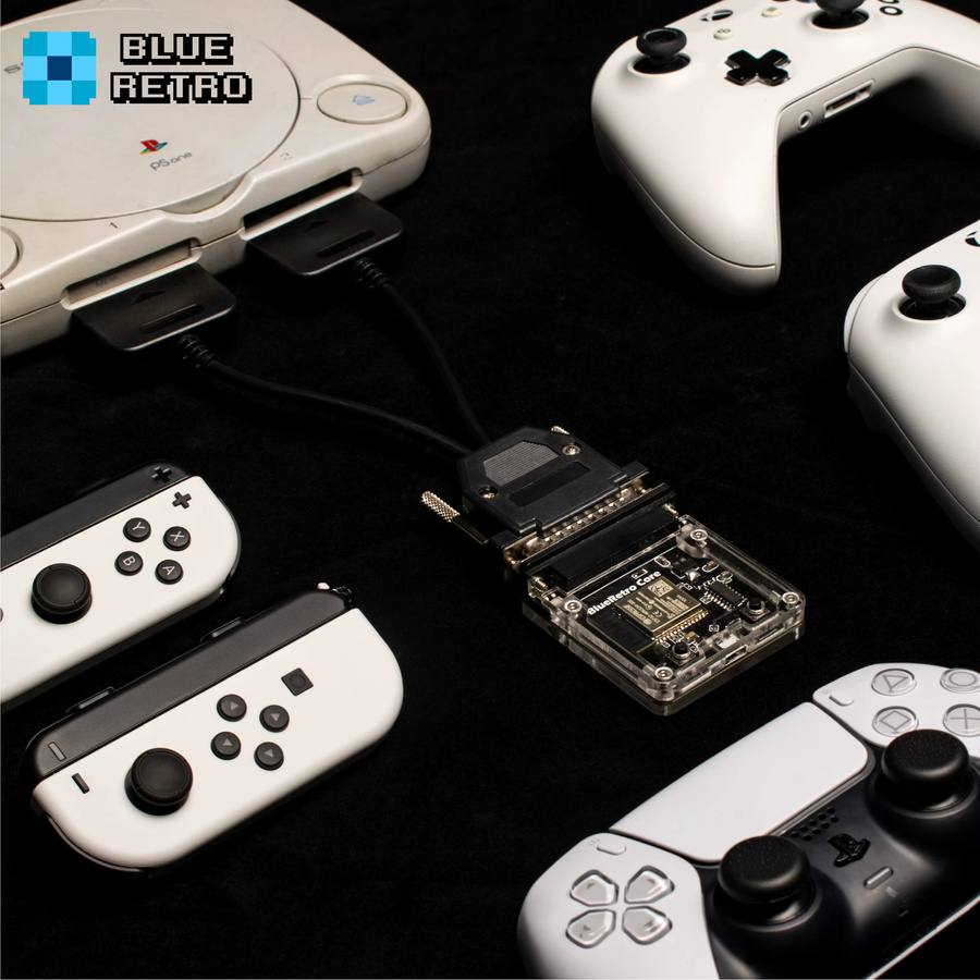 BlueRetro Bluetooth Controller Konverter Adapter für PS1 und PS2 Retro Konsolen in Blau - Bild 3