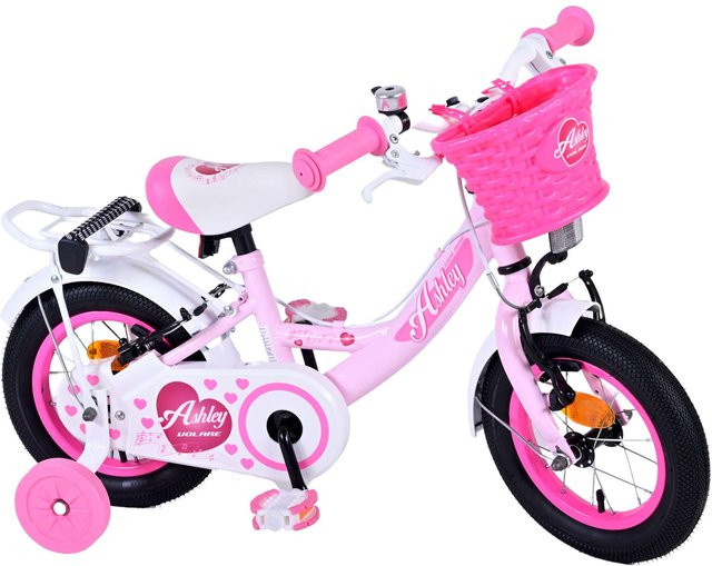 TPFSports Ashley Kinderfahrrad, Mädchen, 12 Zoll, Rosa/Weiß, 2 Handbremsen - Bild 1