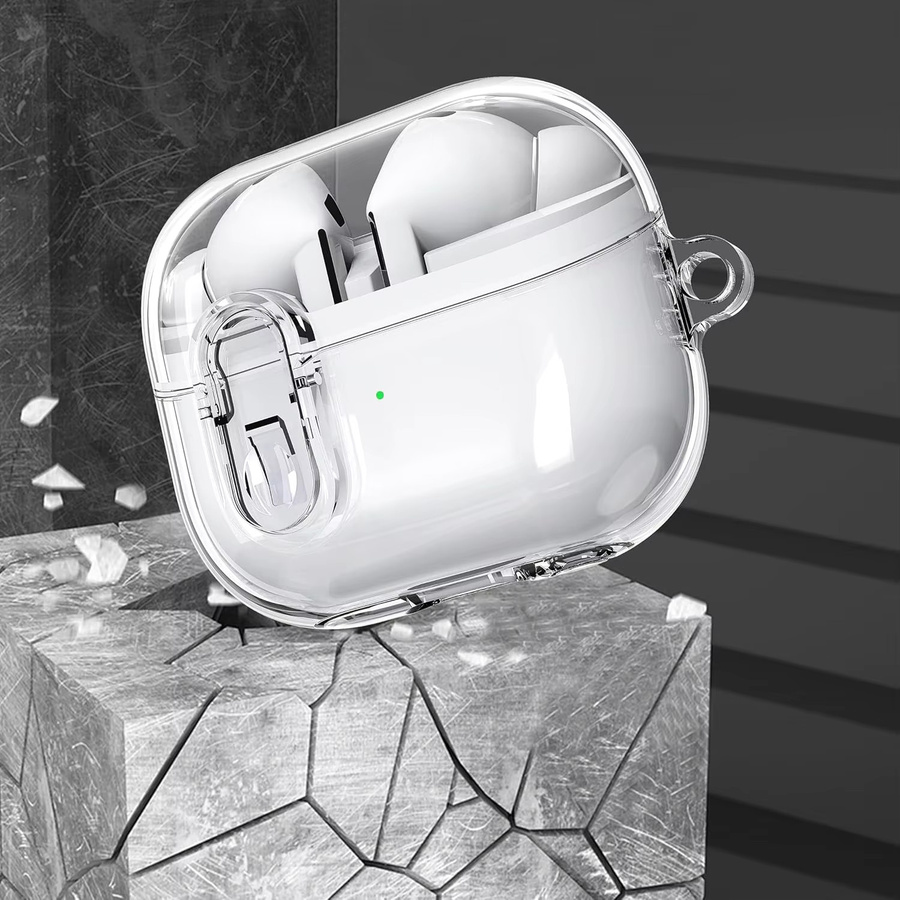 Transparente TPU-Schutzhülle für Samsung Galaxy Buds 3 Pro mit Verschlussklammer - Bild 2