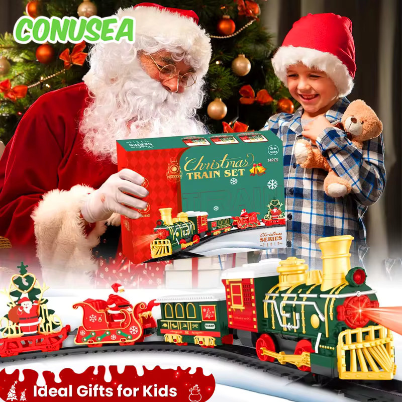 CONUSEA Elektrische Weihnachten Zug Track Spielzeug, mit Musik - Bild 2