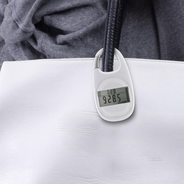 Shoemst Multifunktionaler Schrittzähler und tragbarer Fitness-Tracker zur Verfolgung von Schritten, Gehstrecke und Kalorien in Weiß - Bild 1