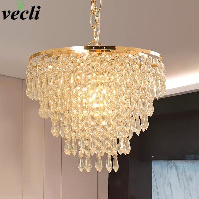 Vecli Moderne Kristall Kronleuchter Deckenlampe Transparent für Wohnzimmer, Schlafzimmer und Esszimmer - Bild 1