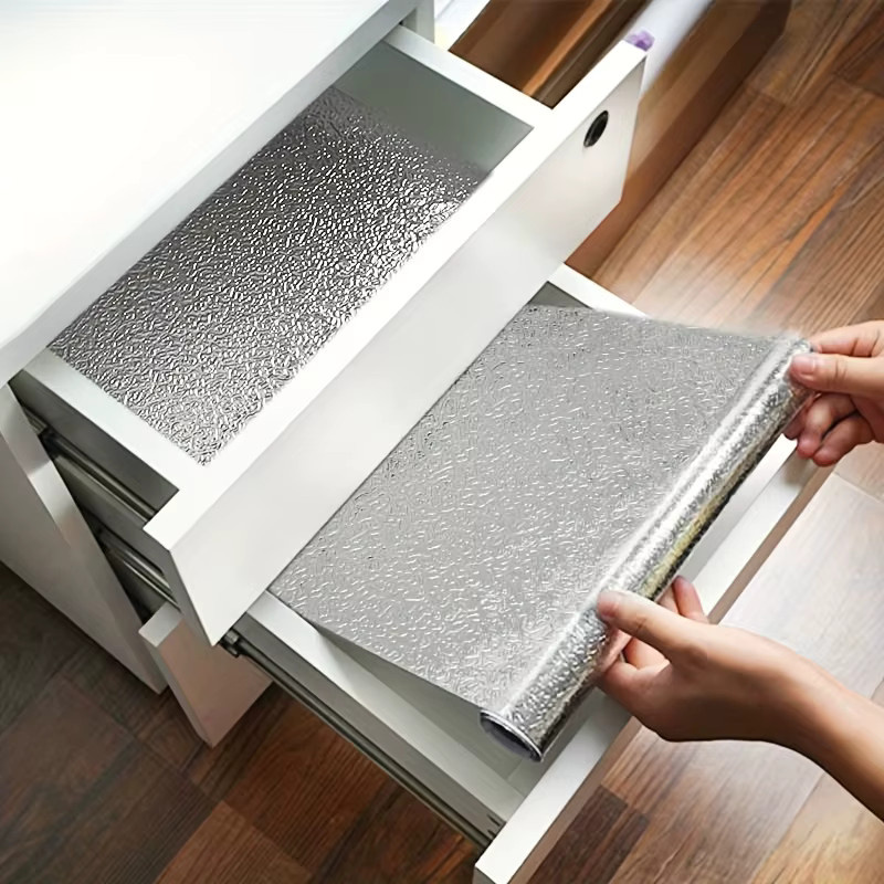Wasserfeste Aufkleber und Aluminiumfolie für Küchenspülen und Küchenschränke in Silber - Bild 3