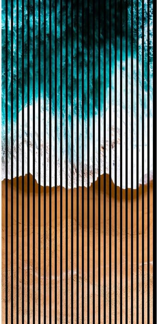 FN Acustico Akustikplatte Meer Bunt aus PET und MDF mit Klebefolie, H x B x T: 2.400 x 1.133 x 19 mm - Bild 1