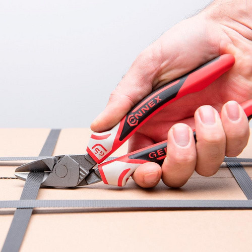 CONNEX Seitenschneider EvoCut gekröpft in Rot, Silber und Schwarz - Bild 1