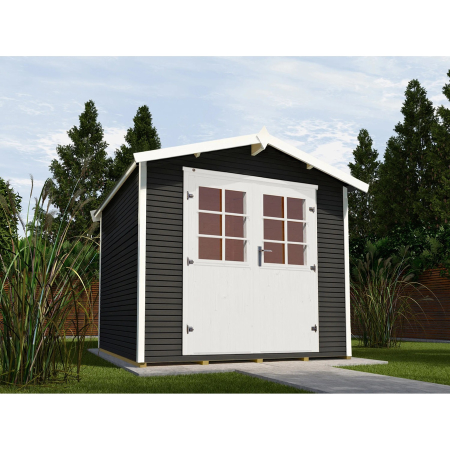 WEKA Gartenhaus 218 Gr.4 aus Massivholz mit Satteldach und wekaLine Profil in Anthrazit, B/H/T: 320 x 234 x 295 cm - Bild 2