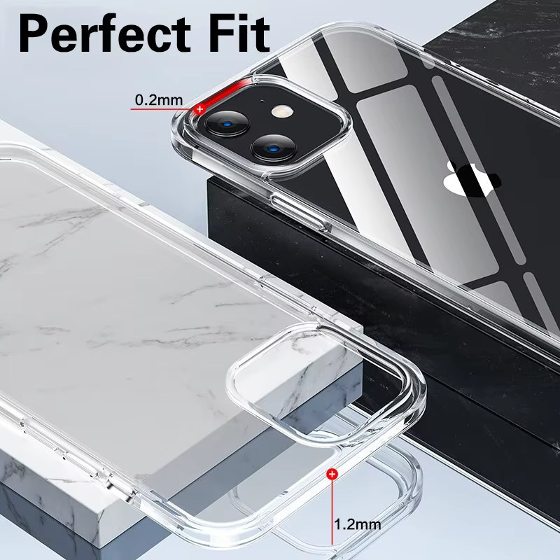 EIENACOCO Transparente Silikon Schutzhülle aus weichem TPU für iPhone Modelle, Transparent - Bild 3
