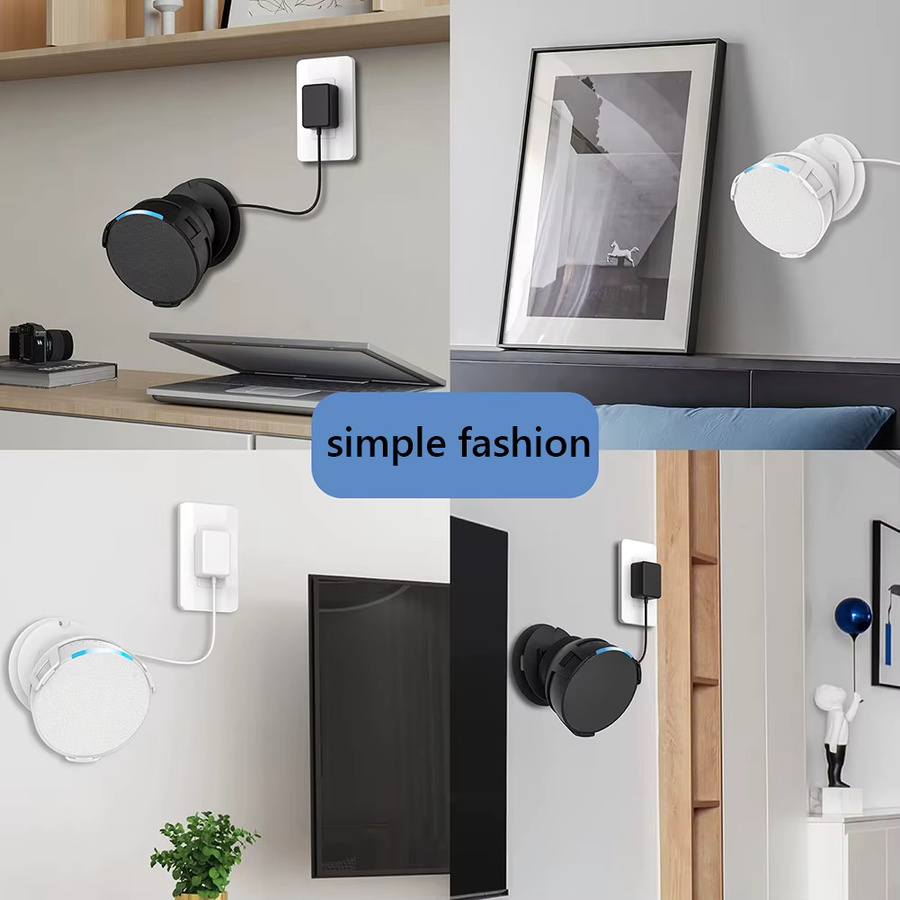 ALLOET Wandmontierte Lautsprecherhalterung für Echo Pop in Schwarz mit integriertem Kabelmanagement - Bild 4