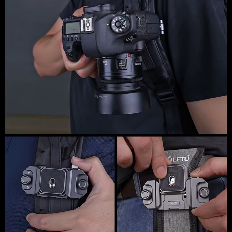 SZKOSTON Universelle DSLR Kamera Schnellwechselplatte und Klemme als Stativ- und Slider-Halterungsadapter - Bild 2