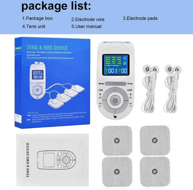 emsa EMS TENS Muskelstimulator und elektrisches Akupunktur-Körpermassagegerät zur Muskelentspannung in Weiß - Bild 1