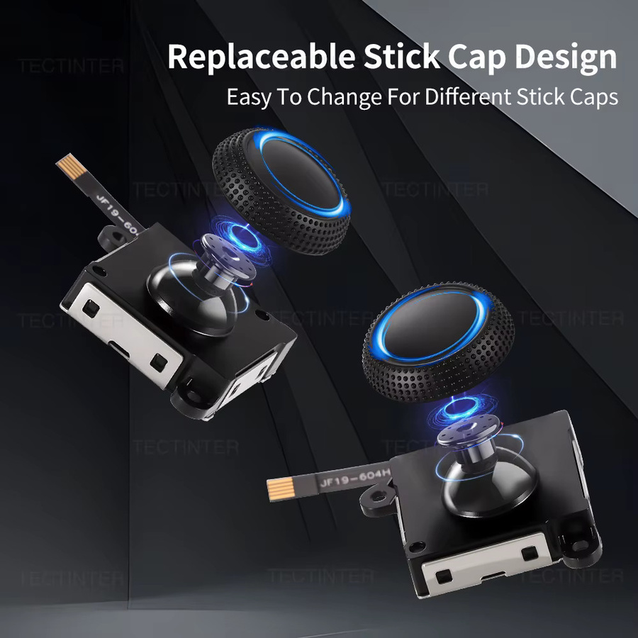 Hall-Effekt-Joystick Ersatzteil für Nintendo Switch, Lite und OLED in Schwarz als 3D Analog Reparaturset und Controller Daumenstick - Bild 5