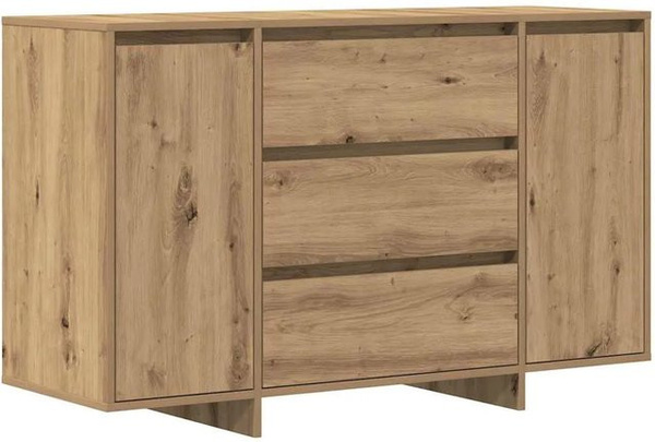 vidaXL Sideboard Artisan-Eiche in Braun aus Holzwerkstoff, B/T/H: 120 x 41 x 75 cm