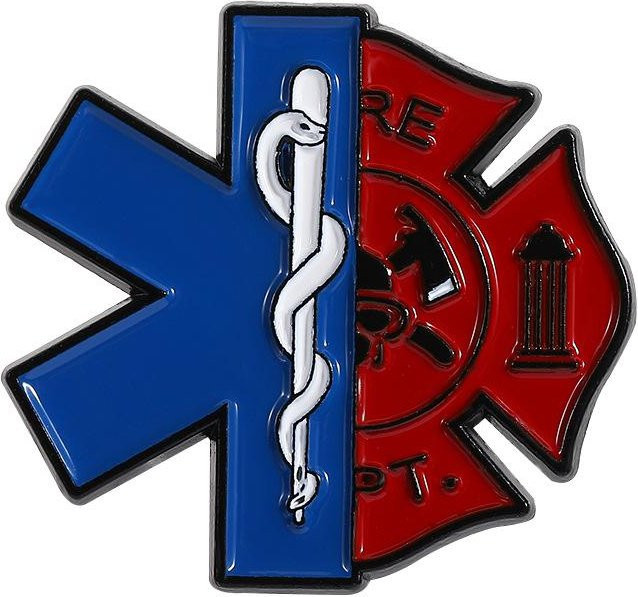 Binchi Outdoor Product Anstecker Emaille, Feuerwehr, Kinder, blue - Bild 1