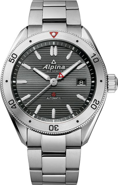Alpina Herrenuhr Automatik, Edelstahl, 40 mm, Grau, 10 ATM - Bild 1