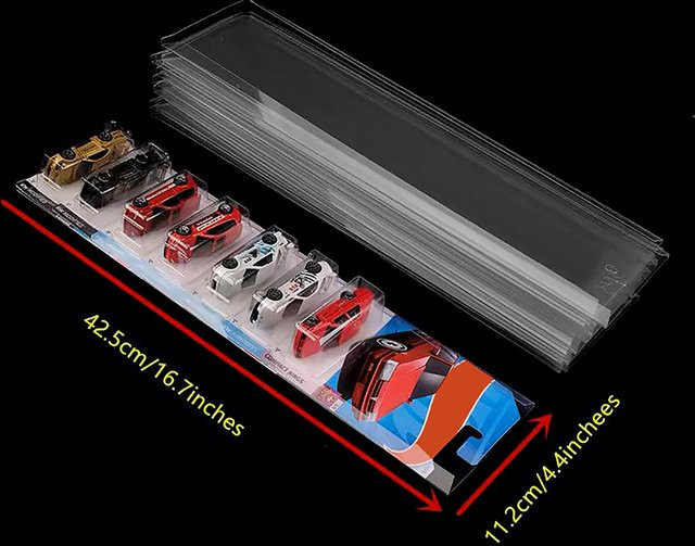 Transparente PVC Blisterverpackung mit Schiebekarton für Spielzeugautos - Bild 1