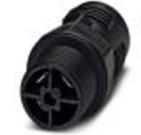 Phoenix Contact Rundsteckverbinder QPD Serie, 2 + PE Polzahl, Schwarz - Bild 1