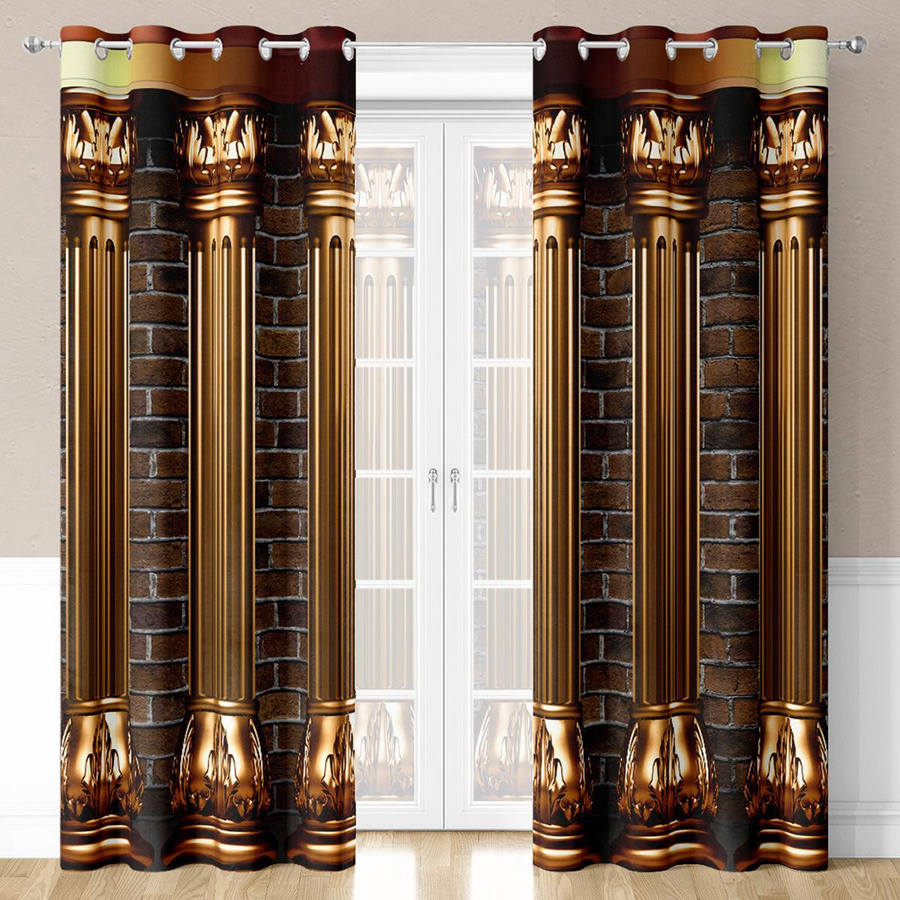 Yiran Furniture Ramadan Fensterdekoration Set aus 2 semi-transparenten römischen Vorhängen mit Grafikdesign, Mehrfarbig, Breite: 60 cm, Höhe: 60 cm - Bild 2