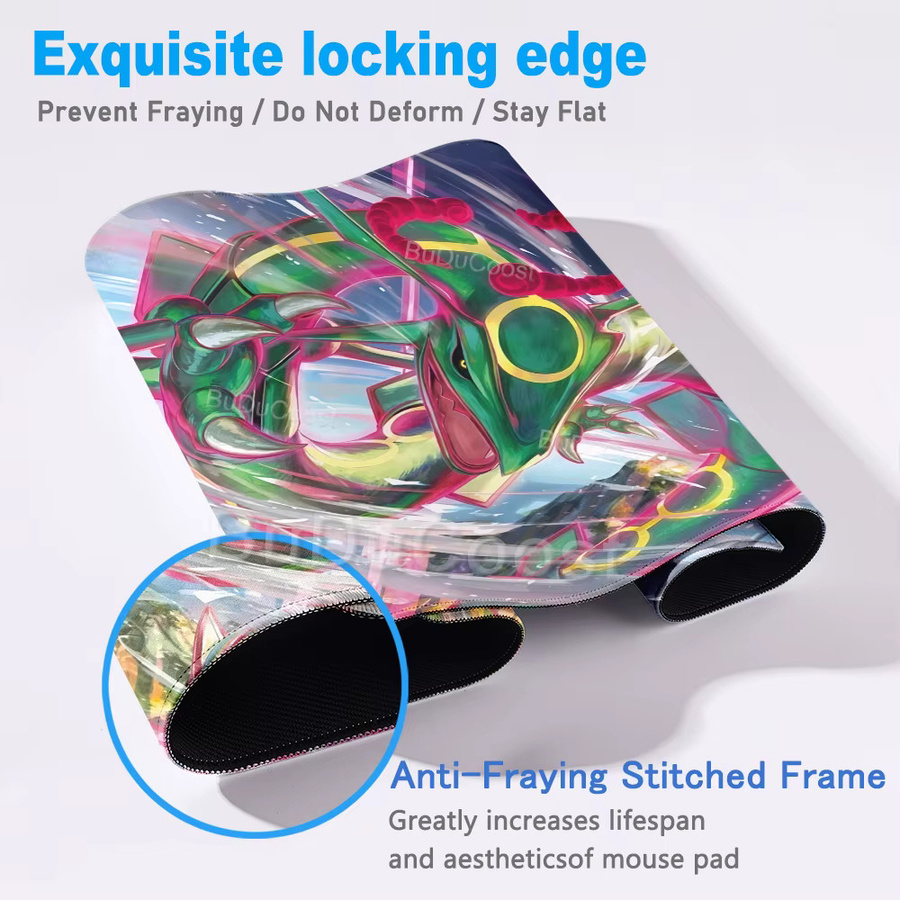 Bandai Pokemon Mega Rayquaza Spielmatte, rutschfeste Gaming-Mauspad Schreibtischunterlage in Multicolour - Bild 2