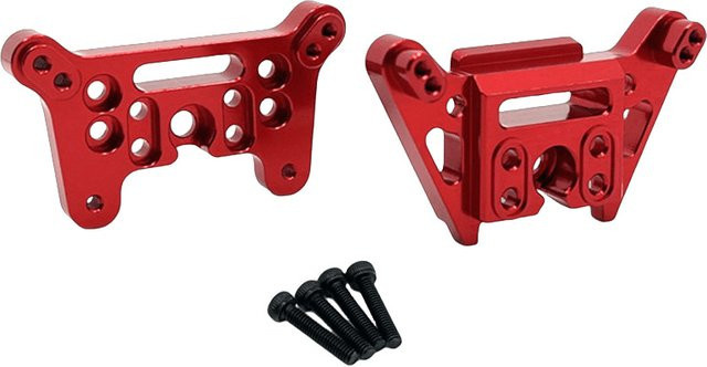 MJX Metall-Upgrade-Fernbedienungs-Auto-Federhalterungen vorne und hinten, Zubehör, Rot - Bild 1