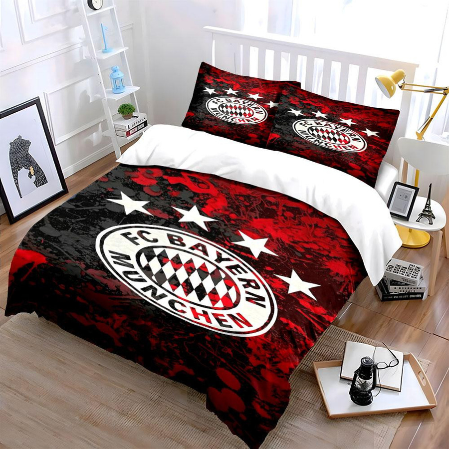 Cozy Silk Bettwäsche-Set FC Bayern München Logo in Rot und Schwarz, B/H: 140 x 200 cm - Bild 5