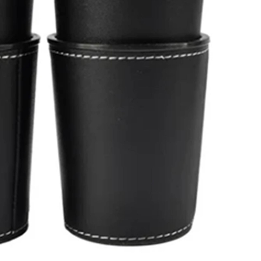 Shoemst Würfelbecher Set aus PU-Leder, Schwarz, 5-teiliges Set - Bild 5