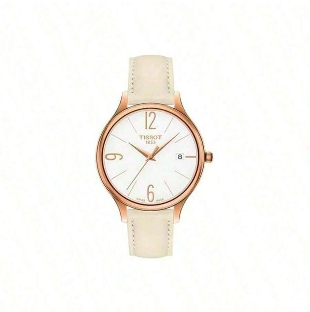 Tissot Armbanduhr, Quarz, Edelstahlgehäuse, 38 mm, Lederarmband, Damen - Bild 1