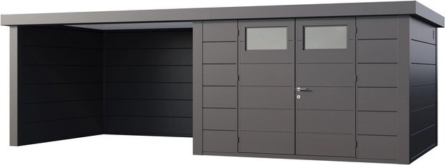 Telluria Gerätehaus Classico in Silberfarben, B/H/T: 662 x 219 x 318 cm - Bild 1