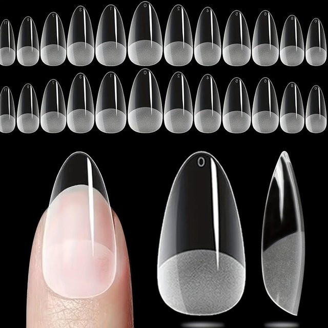 ARTAUG Nagelkunst-Set, 120 Stück, Mandel-Nägel, halbtransparent, glänzend - Bild 1